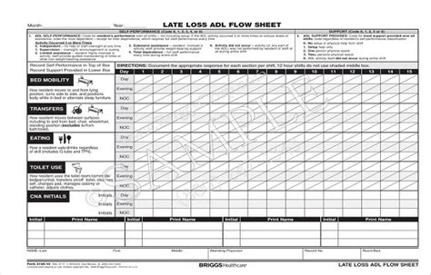 Adl Sheets Printable Free Printable Cna Daily Assignment Sheets 10