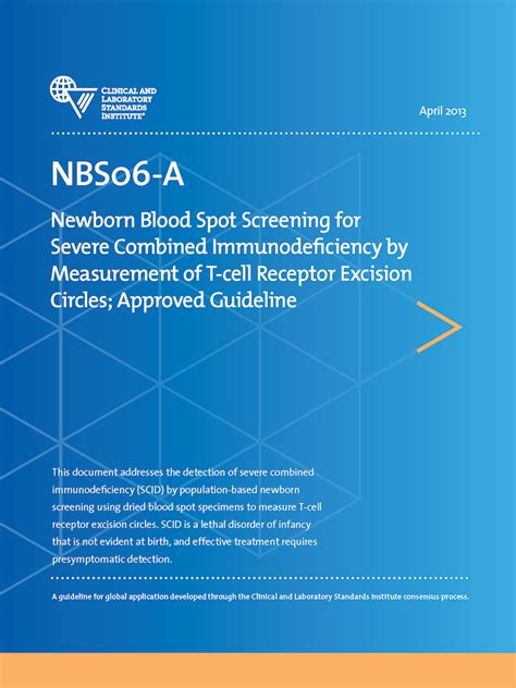 Nbs06a Newborn Blood Spot Screening For Scid Clsi