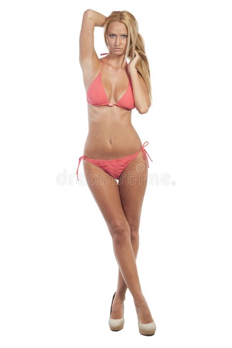 Frau In Einem Bikini Stockfoto Bild Von Sinnlich Kaukasisch