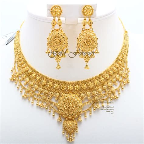 22 Carat Indian Gold Necklace Set 566 Grams Codens1016 Gold Forever