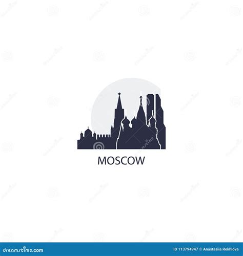 Moscow City Skyline Vector Logo Icon Stock Vector Illustration Of