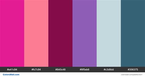 Daily Colors Palette 333 E41c94 Fc7c94 840c48 Colorswall