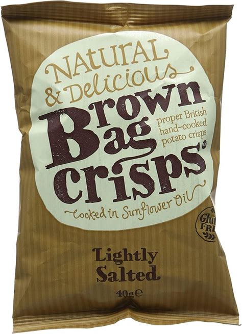 Brown Bag Crisps Lightly Salted 40g Approved Food