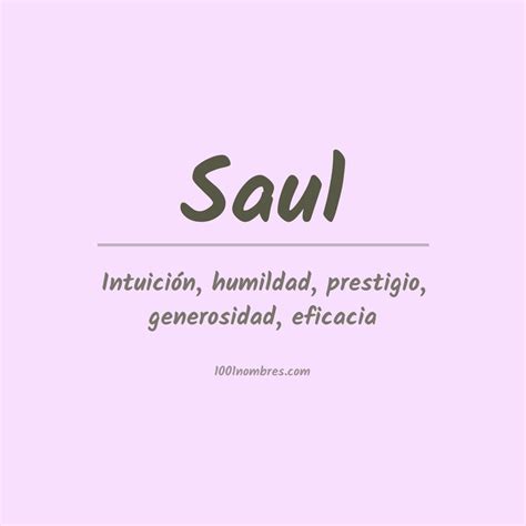 Significado Del Nombre Saul