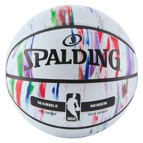 Spalding Nba Marble Series Multikolor Outdoor Basketball Basketballs