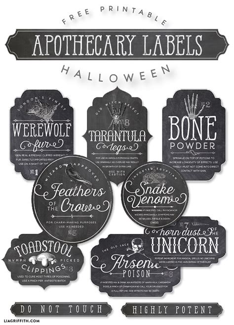 Printable Halloween Apothecary Bottle Labels Free Printable Labels