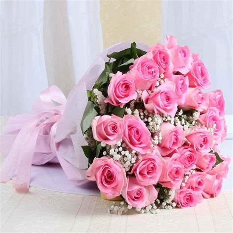 Mothers Day Alluring Pink Roses Bouquet Online India