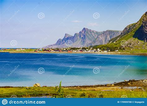 Seascape On Lofoten Islands Norway Stock Photo Image Of Norway