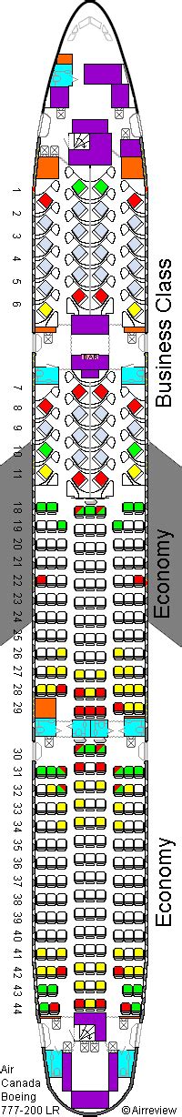 Air Canada 777 Seat Plan Air Canada Boeing 777 200 Seating Plan Seat