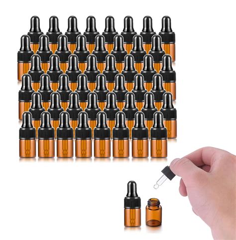 Buy 50 Pack2ml Amber Glass Dropper Vial For Essential Oilsempty Glass