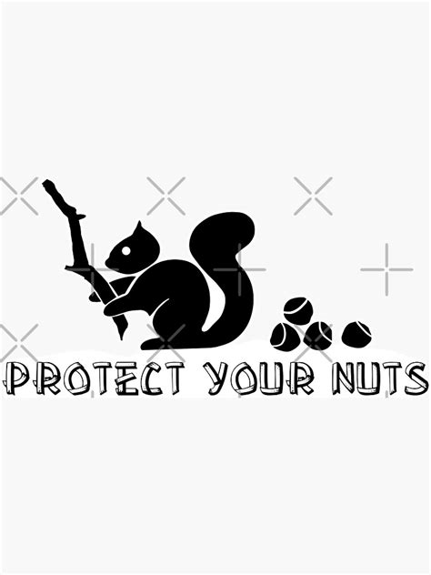 Protect Your Nuts Sticker For Sale By Rixzstuff Redbubble