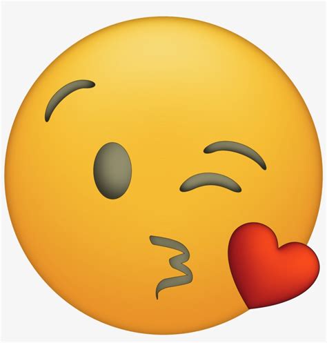 Heart Eyes Emoji Printable Kiss Kissy Face Emoji Transparent Png