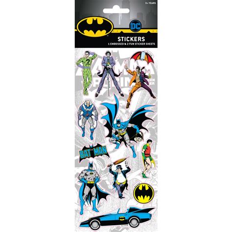 Batman Stickers 3 Pack Embossed Big W