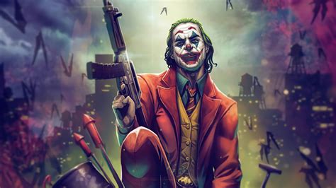 Joker With Gun Up 4k Hd Superheroes 4k Wallpapers Images