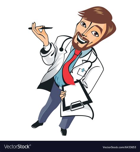 Young Funny Good Doctor Royalty Free Vector Image