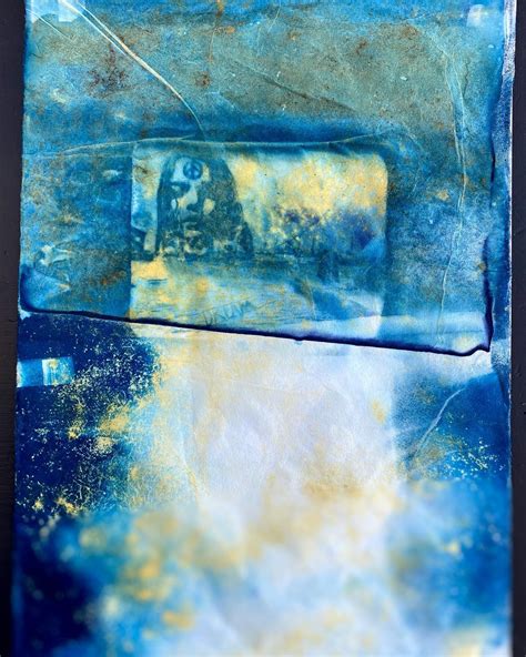 Cyanotype Sur Papier Wenzhou Rhodoid Vinaigre Et Curcuma Technique