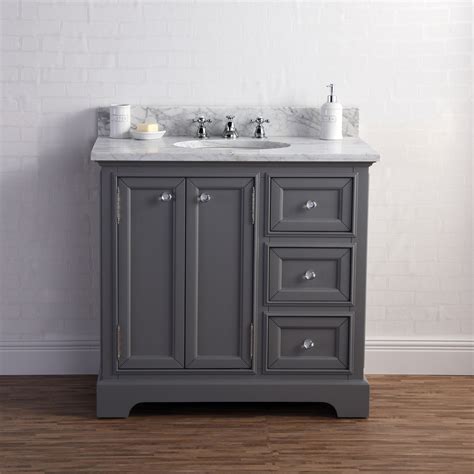 These units are mounted or placed on the floor and provide a convenient source of. 36" Wide Cashmere Grey Single Sink Carrara Marble Bathroom ...