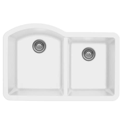 Precis undermount granite composite 32 in. Karran Undermount Quartz Composite 32 in. 60/40 Double ...