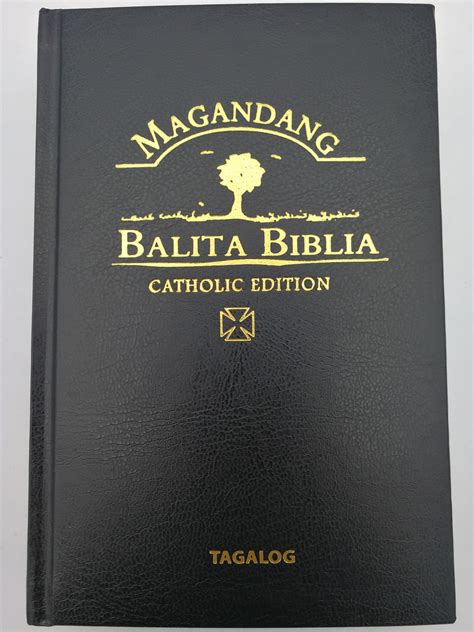 Tagalog Catholic Bible Black Hardcover Magandang Balita Biblia