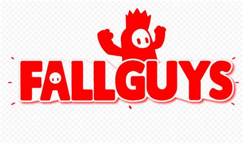 Hd Fall Guys Red Logo With Character Png Citypng
