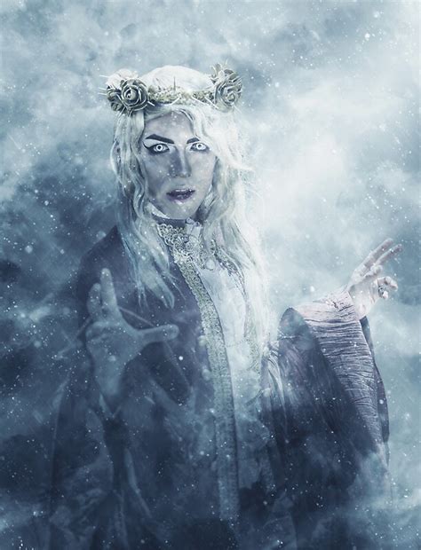 Winter Sorceress Fantasy Snow Queen Witch By Bubble Designs Redbubble