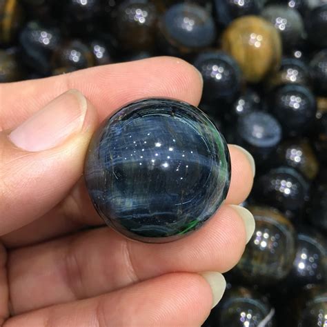 Natural Crystal Blue Tiger Eye Stone Sphere Handmade Crystal Sphere