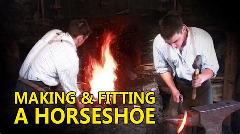 Blacksmith Making A Horseshoe And Shoeing A Horse In Co Kerry Ireland