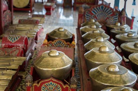 Gamelan Traditional Balinese Percussive Music Instruments In Bali And