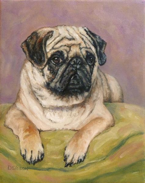 Daily Painting Projects No Worries Oil Dog Pet Art Portraits Pug