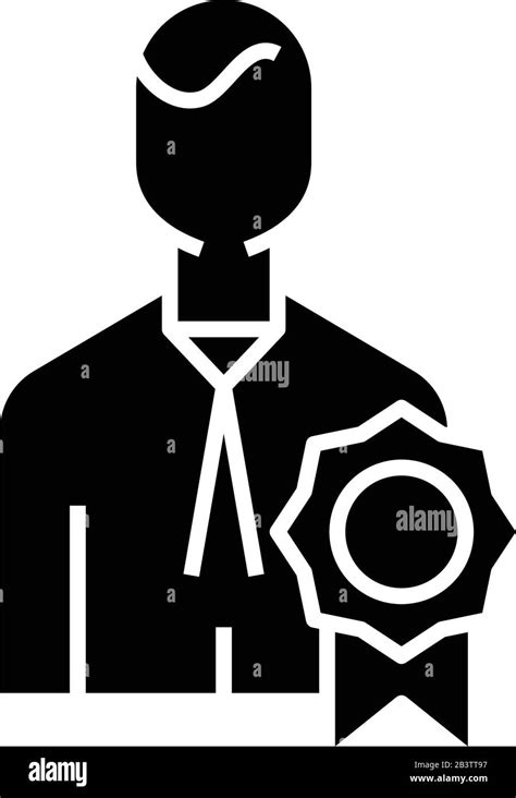 Reward For Work Black Icon Concept Illustration Vector Flat Symbol
