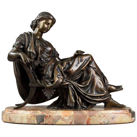 Bronze Sculpture Seated Woman By Moreau After James Pradier At 1stdibs