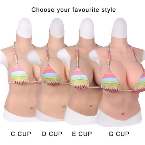 Knowu C D E G Cup Cotton Filler Fake Half Body Silicone Breastplates