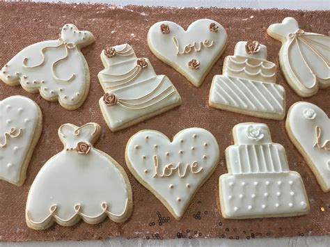 Wedding Decorated Sugar Cookies Wedding Favors Bridal Shower Etsy