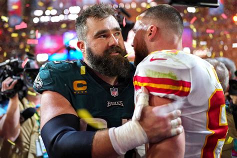 Travis Kelce Gets Emotional After Beating Brother Jason In Super Bowl