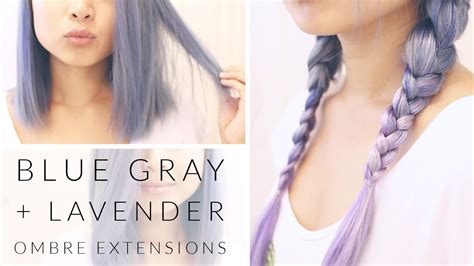 Outfits for blue glasses for grey hair. HOW TO: Blue Gray Hair + Lavender Ombre Extensions - YouTube