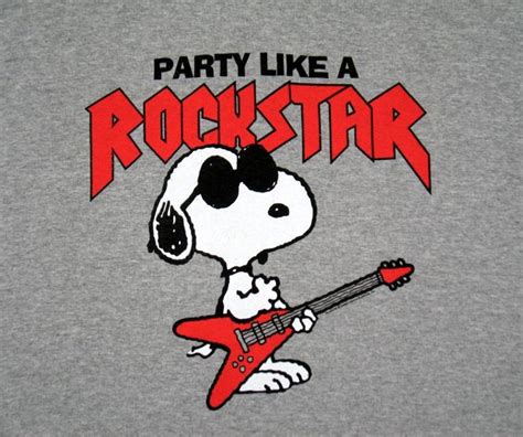 Party Like A Rock Star Charles M Schulz Music Pinterest Snoopy
