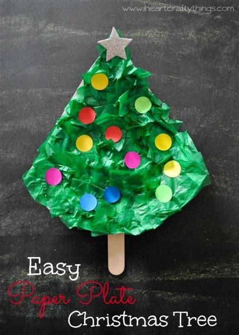 Easy Paper Plate Christmas Tree Craft Preschool Christmas Crafts