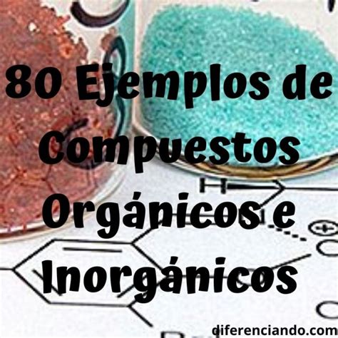 80 Ejemplos De Compuestos Orgánicos E Inorgánicos Diferenciando