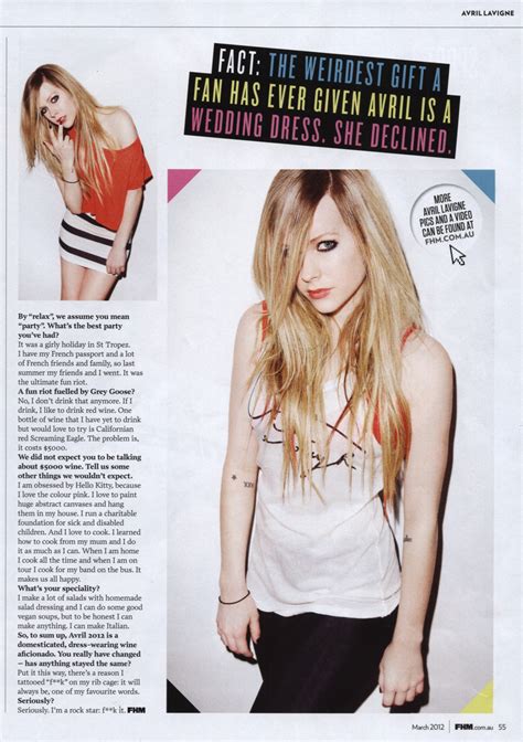 Fhm Australia March 2012 Scans Avril Lavigne Photo 29065465 Fanpop