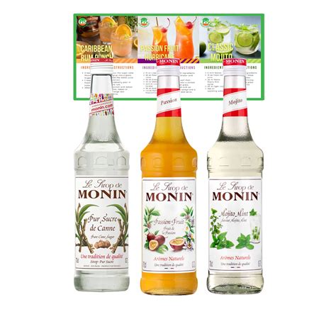 Buy Cocktail Syrup Bundle Contains Monin Premium Pure Cane Sugar