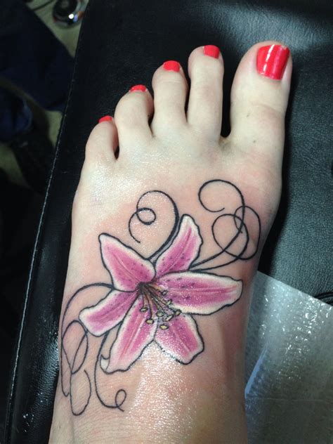 Lily Foot Tattoos