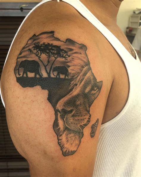 African Continent Tattoo Ideas