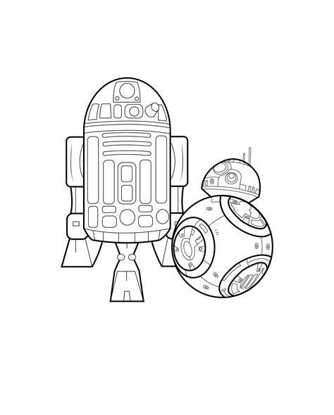 R2d2 Coloring Pages At Free Printable Colorings