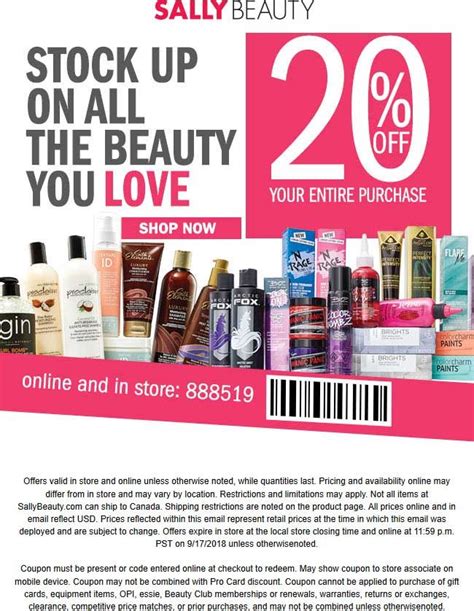 Pinned September 15th: 20% off at #SallyBeauty or online ...