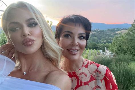 khloé kardashian poses with mom kris jenner during italy vacation me and my favorite girl