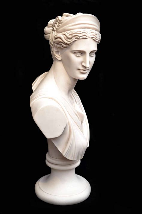 Stunning Marble Bust Of Diana 8 Bust Sculpture Roman Sculpture
