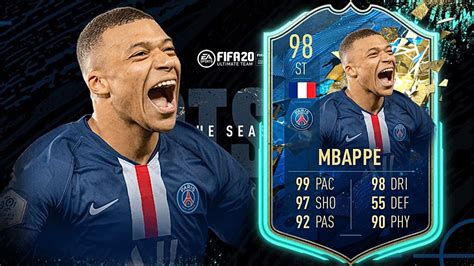 Fifa 20 Kylian Mbappe 98 Totssf Player Review I Fifa 20 Ultimate Team Youtube
