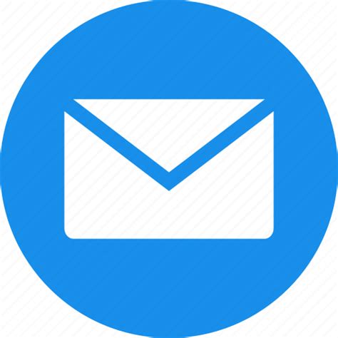 Blue Circle Email Letter Mail Message Messages Icon Download On