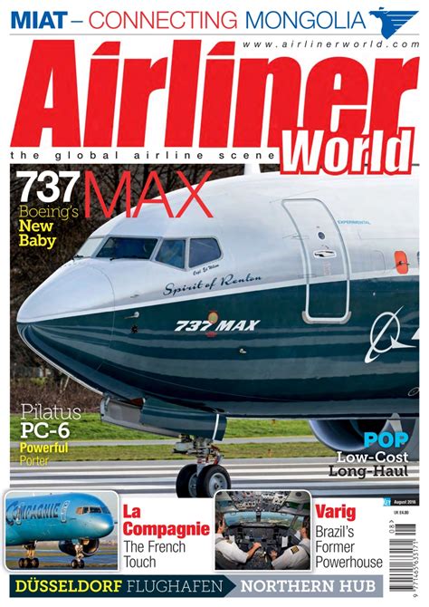 Airliner World Magazine August 2016 Back Issue