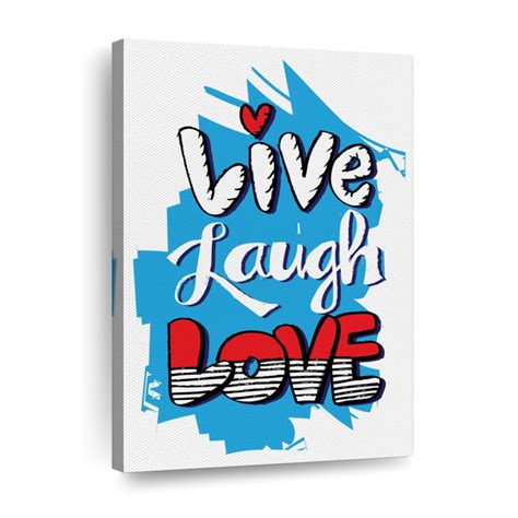 Live Laugh Love Cartoon Typography Wall Art Digital Art